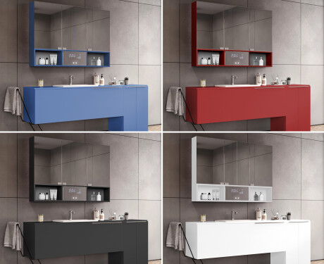 Armadietto Da Bagno LED Emma - a 3 Ante 100 x 72cm #4