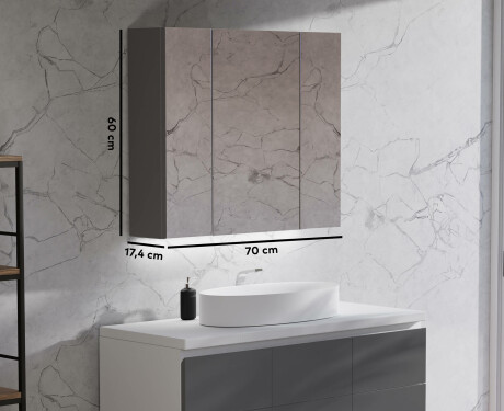 Armadietto Da Bagno LED - Clara 70 x 60cm #2