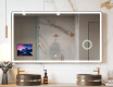 Specchio LED Moderno Arrotondato con cornice iPad Displine L141