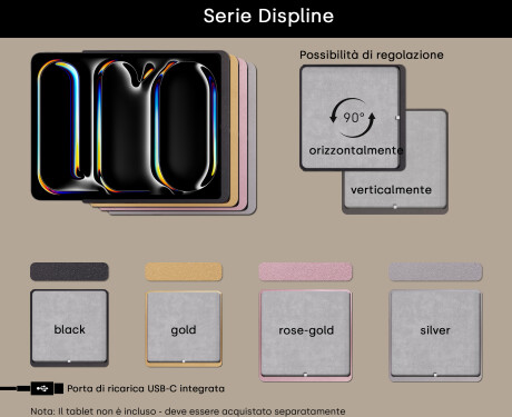 Specchio LED Moderno Arrotondato con cornice iPad Displine L141 #2