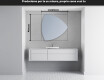 Specchio da bagno LED di forma irregolare T221 #3