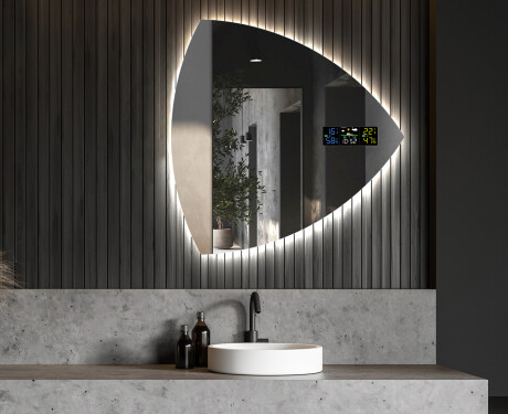 Specchio da bagno LED di forma irregolare T221 #6