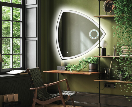 Specchio con luci grande da parete forme particolari T222 #4