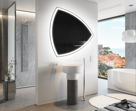 Specchio da bagno LED di forma irregolare T222 #9