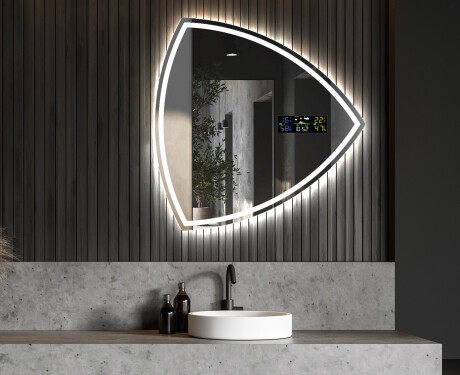 Specchio con luci grande da parete forme particolari T223 #6