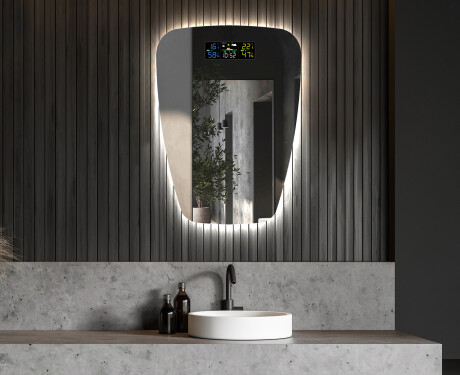 Specchio da bagno LED di forma irregolare Z221 #6