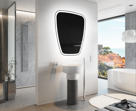 Specchio da bagno LED di forma irregolare Z222 #9