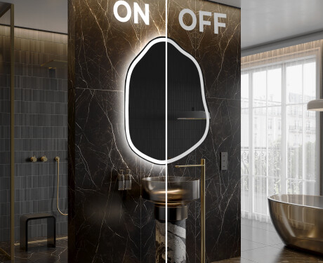 Specchio da bagno LED di forma irregolare E222 #3