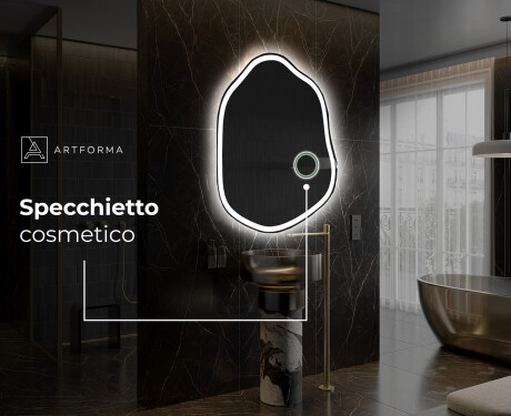 Specchio da bagno LED di forma irregolare E222 #5