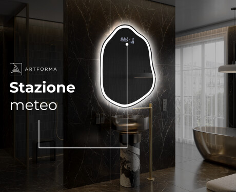 Specchio da bagno LED di forma irregolare E222 #7