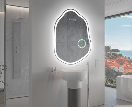 Specchio da bagno LED di forma irregolare E222 #10