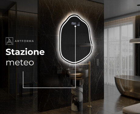 Specchio da bagno LED di forma irregolare E223 #7