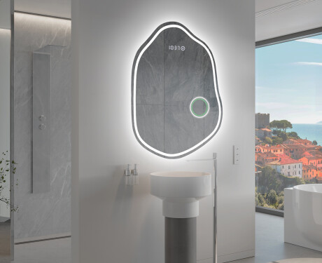 Specchio da bagno LED di forma irregolare E223 #10
