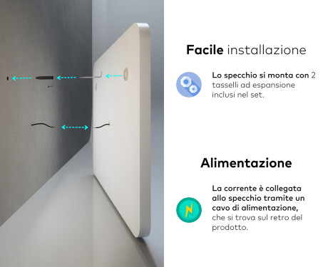 Specchio bagno con luce LED L143 #11