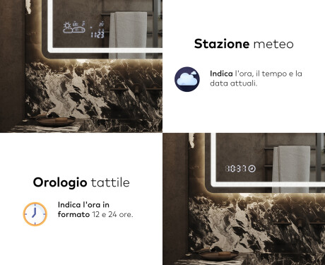 Specchio bagno con luce LED L143 #7