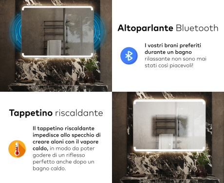 Specchio bagno con luce LED L145 #6