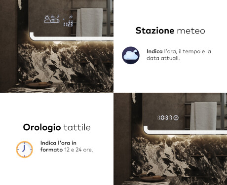 Specchio bagno con luce LED L145 #7
