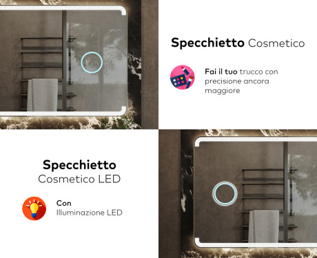 Specchio bagno con luce LED L145 #8