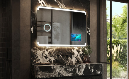 Specchio bagno con luce LED L145