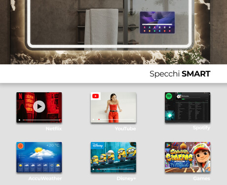 Specchio bagno con luce LED L147 #3