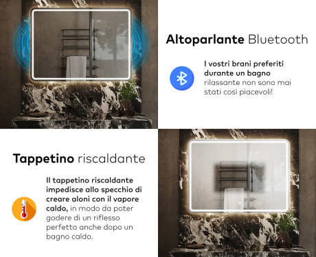 Specchio bagno con luce LED L147 #6