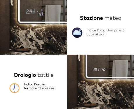 Specchio bagno con luce LED L147 #7