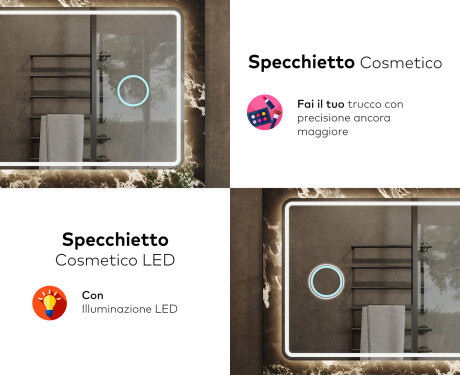 Specchio bagno con luce LED L147 #8