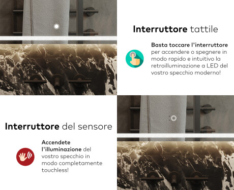 Specchio bagno con luce LED L147 #9