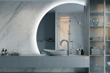 Specchio a quarto di cerchio